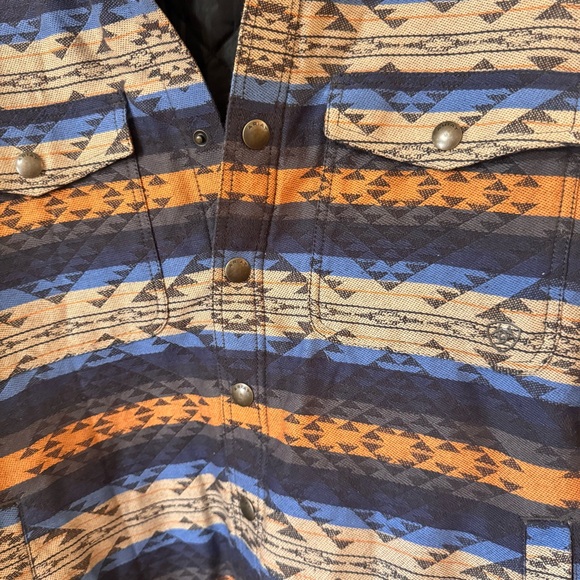Ariat men’s hartland southwestern  snap Shirt Jacket Size L - Picture 5 of 13